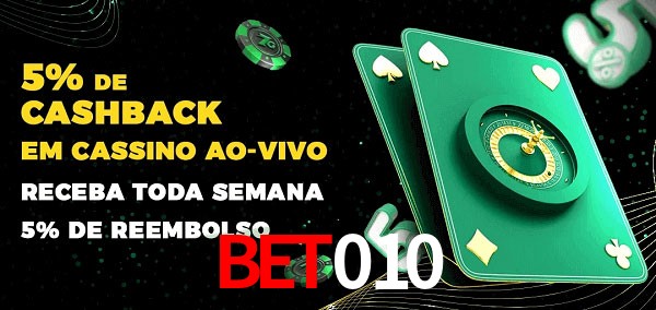 Promoções do cassino ao Vivo bet010